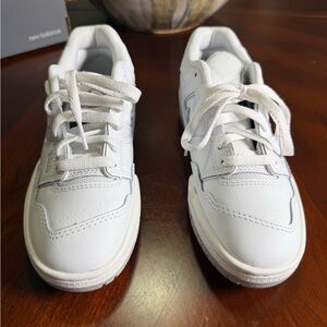 New Balance Kids' White Leather Sneakers - Classic Style